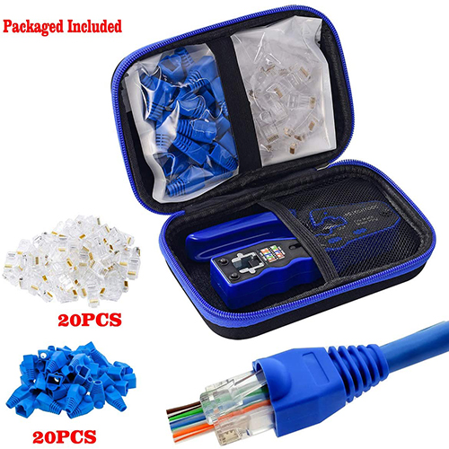  PETECHTOOL RJ45 CAT6 Connector End Pass Through Ethernet 8P8C  Modular Plug for Ethernat Cable(20 Pieces) : Electronics